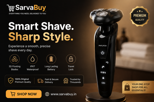 Rechargeable Electric Rotary Shaver Trimmer For Men (1 Set)
