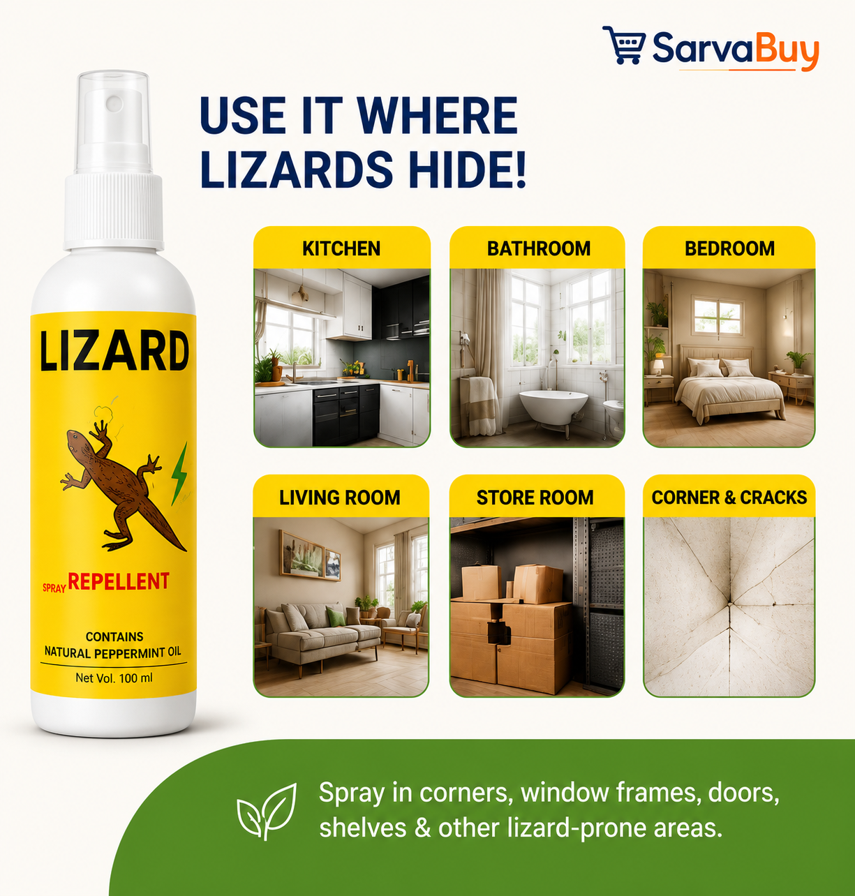 Lizard Repellent Spray  100ml ( 1 Pc )